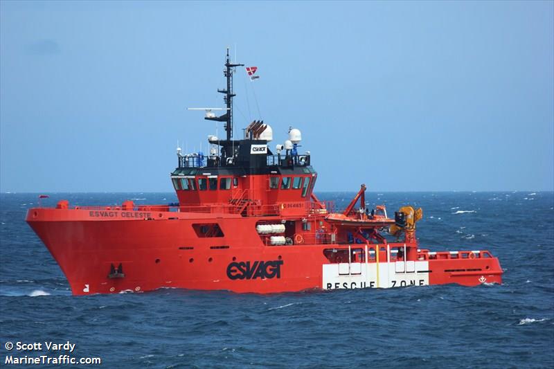 esvagt celeste (Standby Safety Vessel) - IMO 9641651, MMSI 219468000, Call Sign OWKR2 under the flag of Denmark