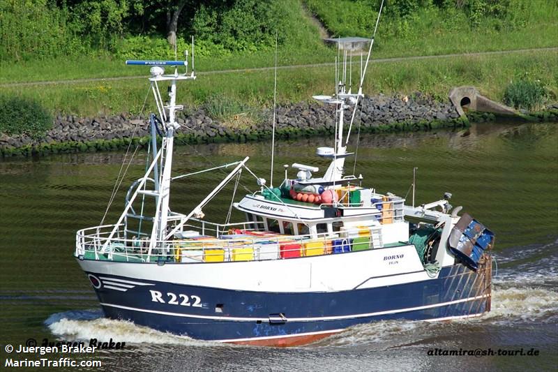 r222 bornoe (Fishing vessel) - IMO , MMSI 220257000, Call Sign OXOI under the flag of Denmark