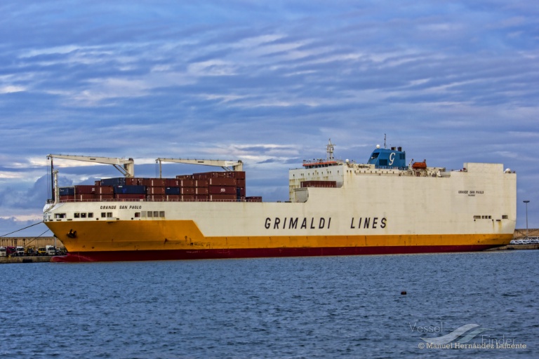 grande san paolo (Ro-Ro Cargo Ship) - IMO 9253208, MMSI 247091500, Call Sign IBNO under the flag of Italy
