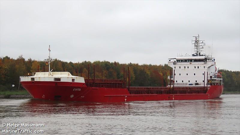 evita (General Cargo Ship) - IMO 9381433, MMSI 255805829, Call Sign CQBA under the flag of Madeira