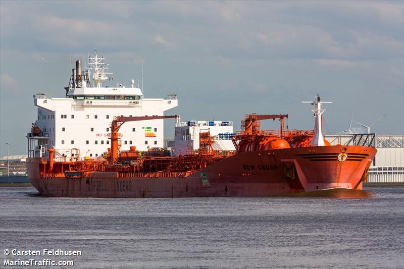 bow cedar (Chemical/Oil Products Tanker) - IMO 9087013, MMSI 259756000, Call Sign LAXV4 under the flag of Norway