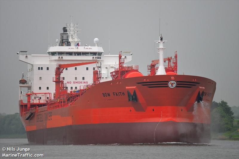 bow faith (Chemical/Oil Products Tanker) - IMO 9114232, MMSI 259773000, Call Sign LAZM4 under the flag of Norway