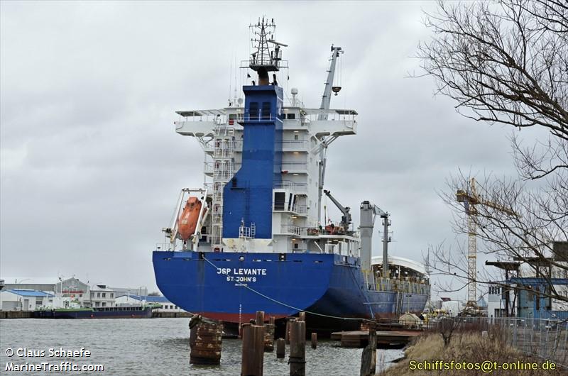 jsp levante (Container Ship) - IMO 9330264, MMSI 304095000, Call Sign V2GU9 under the flag of Antigua & Barbuda