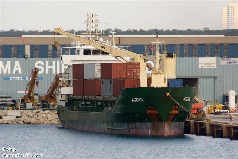 agena (General Cargo Ship) - IMO 9197430, MMSI 304221000, Call Sign V2PR6 under the flag of Antigua & Barbuda