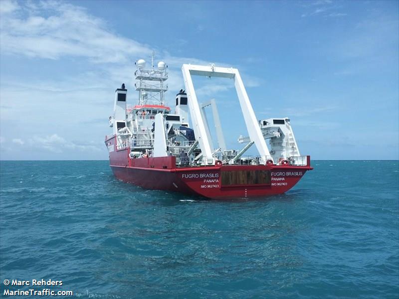fugro brasilis (Research Vessel) - IMO 9627423, MMSI 311000115, Call Sign C6AP7 under the flag of Bahamas