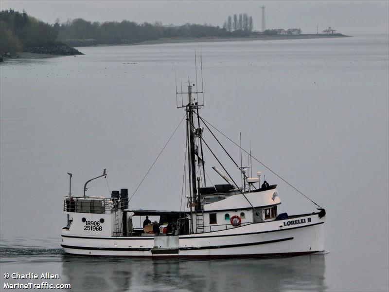 lorelei 11 (Fishing vessel) - IMO , MMSI 366998350, Call Sign WDC2835 under the flag of United States (USA)