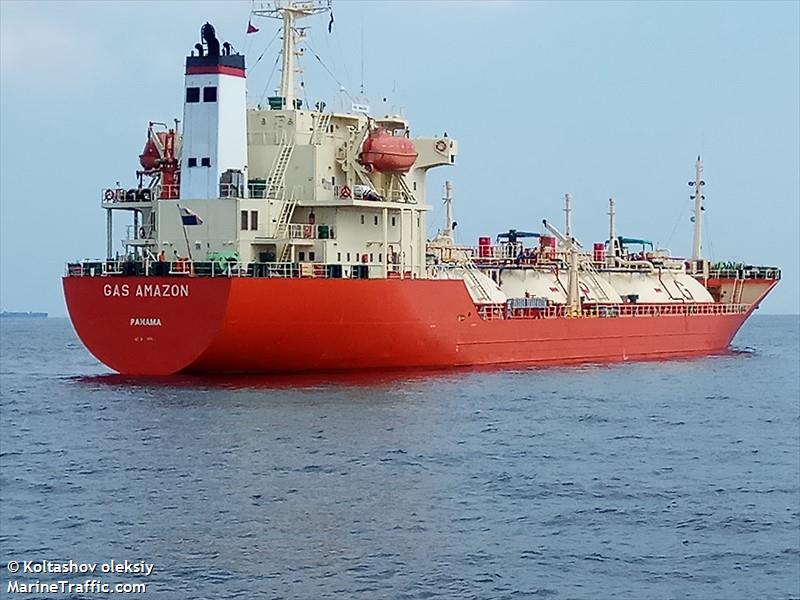 gas amazon (LPG Tanker) - IMO 9038763, MMSI 374043000, Call Sign 3EJO4 under the flag of Panama