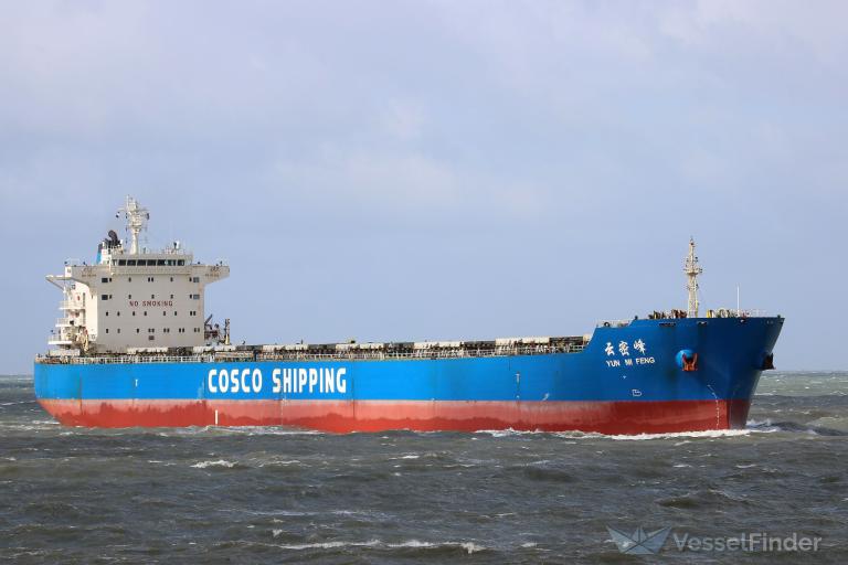 yun mi feng (Bulk Carrier) - IMO 9523196, MMSI 413198000, Call Sign BRPG under the flag of China