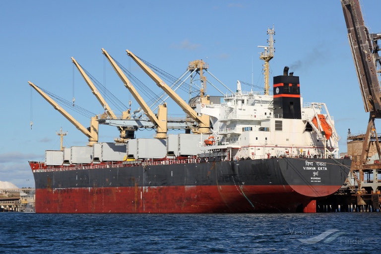 vishva ekta (Bulk Carrier) - IMO 9487897, MMSI 419000175, Call Sign AVHP under the flag of India