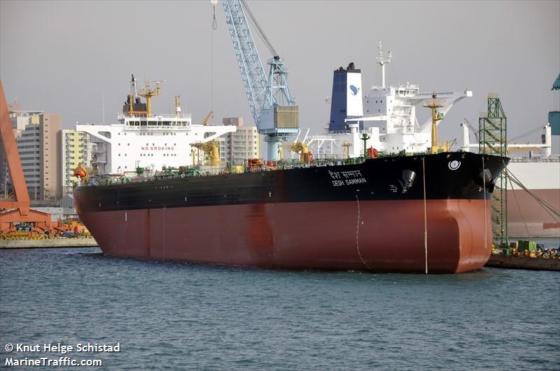 desh samman (Crude Oil Tanker) - IMO 9467770, MMSI 419796000, Call Sign AVBE under the flag of India
