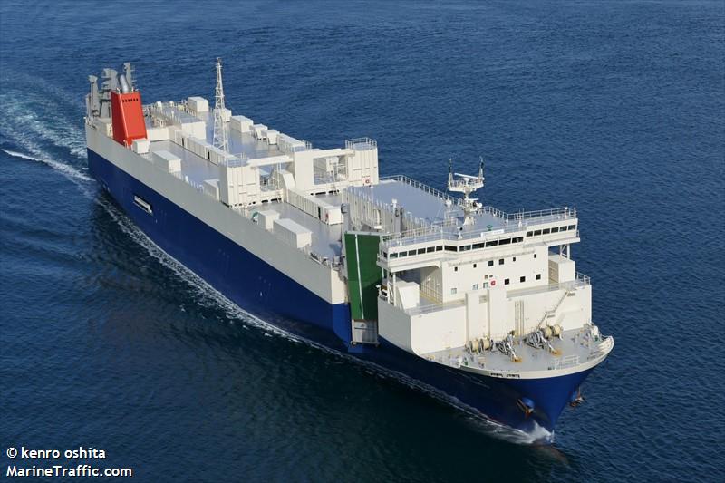 suou (Ro-Ro Cargo Ship) - IMO 9854600, MMSI 431013045, Call Sign JD4569 under the flag of Japan