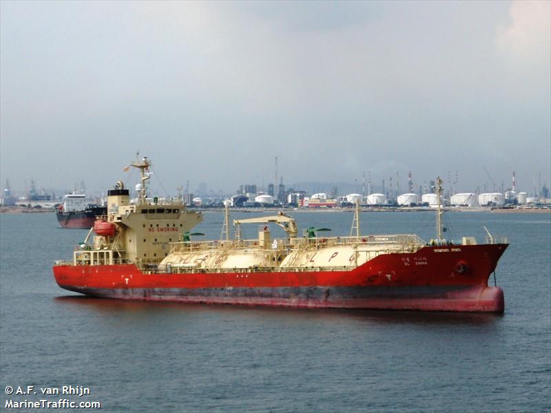 dl zinnia (LPG Tanker) - IMO 9368936, MMSI 441466000, Call Sign DSPV8 under the flag of Korea