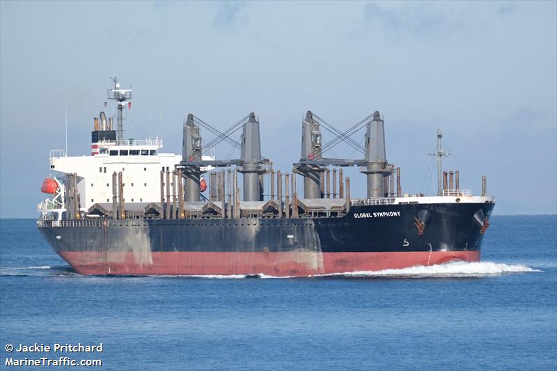 global symphony (Bulk Carrier) - IMO 9609342, MMSI 477466400, Call Sign VRNR8 under the flag of Hong Kong