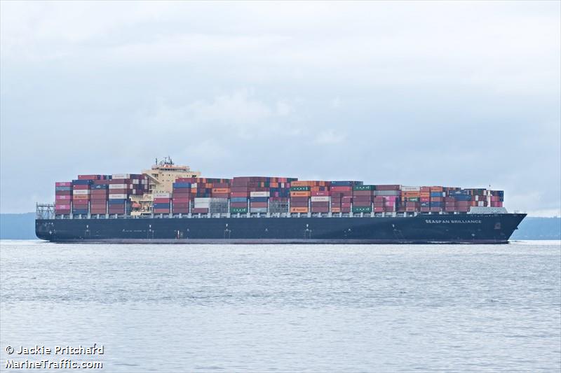 seaspan brilliance (Container Ship) - IMO 9685334, MMSI 477698700, Call Sign VRNL2 under the flag of Hong Kong