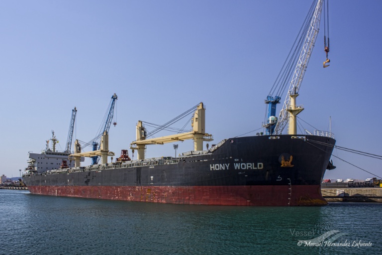 hony world (Bulk Carrier) - IMO 9583835, MMSI 477938900, Call Sign VRKO7 under the flag of Hong Kong