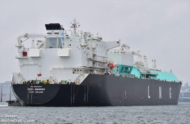 seri amanah (LNG Tanker) - IMO 9293844, MMSI 533937000, Call Sign 9MGQ9 under the flag of Malaysia