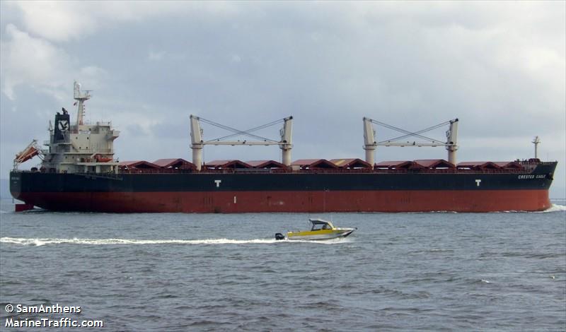 crested eagle (Bulk Carrier) - IMO 9478626, MMSI 538003477, Call Sign V7RC8 under the flag of Marshall Islands