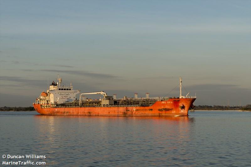 jbu opal (Chemical/Oil Products Tanker) - IMO 9400409, MMSI 538005965, Call Sign V7IN4 under the flag of Marshall Islands