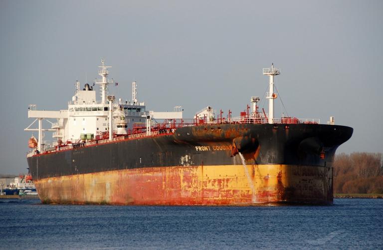 front cougar (Crude Oil Tanker) - IMO 9686649, MMSI 538006608, Call Sign V7NP6 under the flag of Marshall Islands