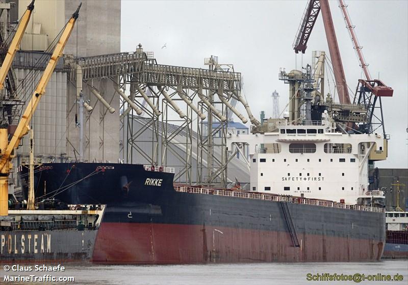 rikke (Bulk Carrier) - IMO 9784362, MMSI 538007024, Call Sign V7BB3 under the flag of Marshall Islands