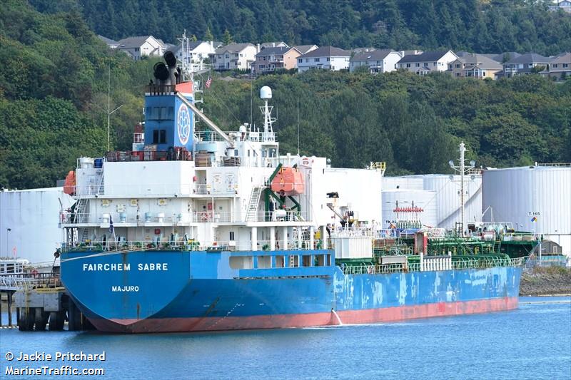 fairchem sabre (Chemical/Oil Products Tanker) - IMO 9657478, MMSI 538007299, Call Sign V7FX9 under the flag of Marshall Islands