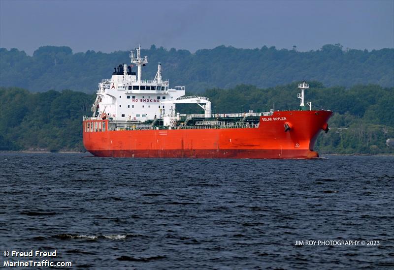 solar skyler (Chemical/Oil Products Tanker) - IMO 9877640, MMSI 538008706, Call Sign V7A2675 under the flag of Marshall Islands