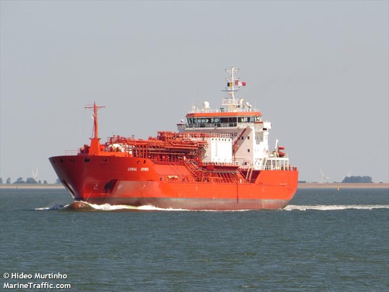 coral orinda (LPG Tanker) - IMO 9240122, MMSI 565168000, Call Sign 9V8456 under the flag of Singapore