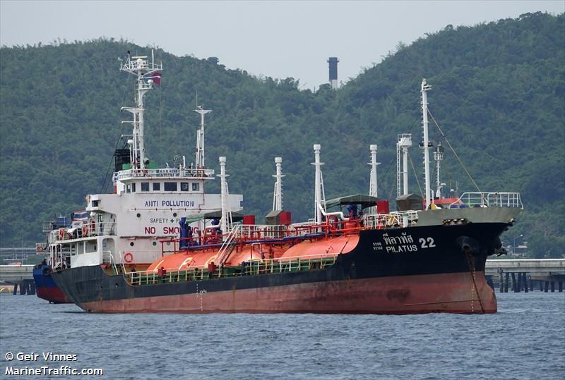 pilatus 22 (LPG Tanker) - IMO 8822284, MMSI 567001320, Call Sign HSB4285 under the flag of Thailand