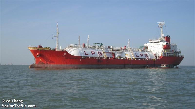mt oceanus 9 (LPG Tanker) - IMO 9142136, MMSI 574001880, Call Sign 3WKB9 under the flag of Vietnam