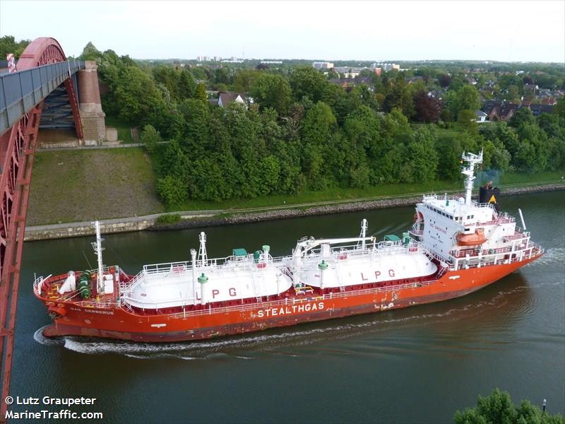 gas cerberus (LPG Tanker) - IMO 9507740, MMSI 636015106, Call Sign A8YQ2 under the flag of Liberia