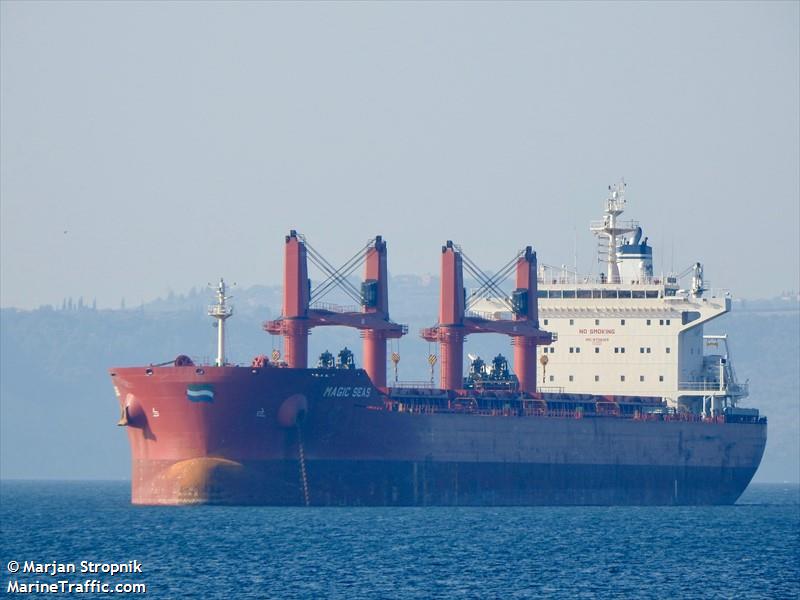 magic seas (Bulk Carrier) - IMO 9736169, MMSI 636016531, Call Sign D5GP6 under the flag of Liberia