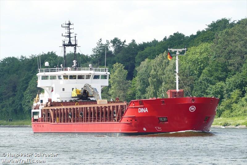 dina (General Cargo Ship) - IMO 9226786, MMSI 210350000, Call Sign P3EE9 under the flag of Cyprus