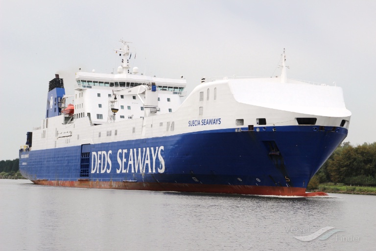 suecia seaways (Ro-Ro Cargo Ship) - IMO 9153020, MMSI 220284000, Call Sign OVPB2 under the flag of Denmark