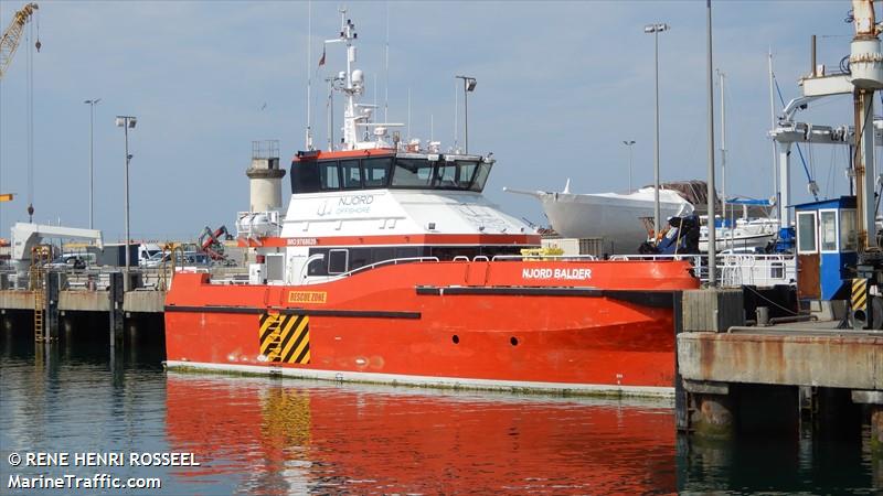 njord balder (Offshore Tug/Supply Ship) - IMO 9768629, MMSI 235116577, Call Sign 2JKA5 under the flag of United Kingdom (UK)
