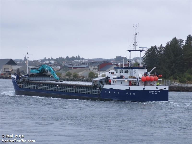bona safir (General Cargo Ship) - IMO 9030228, MMSI 257614000, Call Sign 3YGI under the flag of Norway
