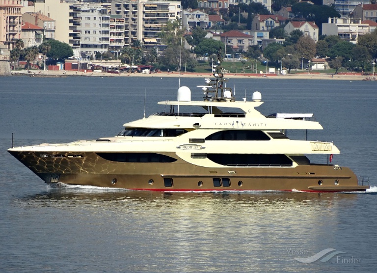 lady tahiti (Yacht) - IMO 9672428, MMSI 319053100, Call Sign ZGDI5 under the flag of Cayman Islands