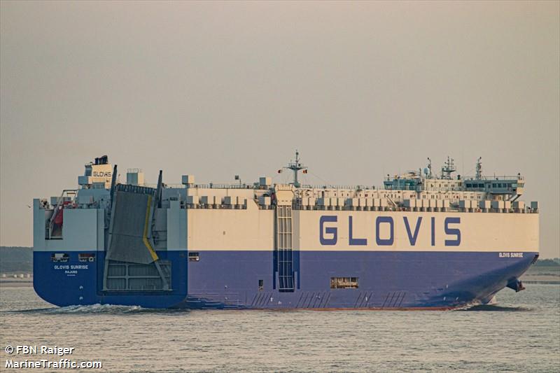 glovis sunrise (Vehicles Carrier) - IMO 9702405, MMSI 538005503, Call Sign V7EO2 under the flag of Marshall Islands