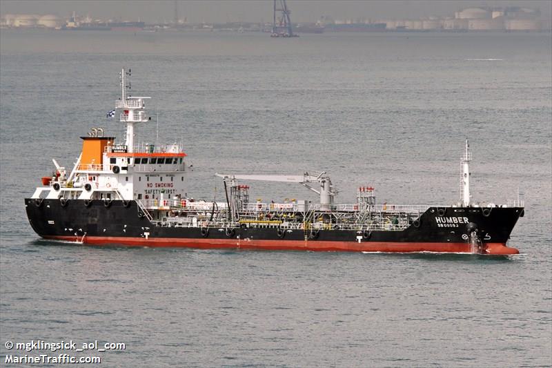 humber (Oil Products Tanker) - IMO 9680279, MMSI 566842000, Call Sign 9V2030 under the flag of Singapore