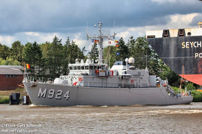 nato warship m924 (Military ops) - IMO , MMSI 205212000, Call Sign ORGP under the flag of Belgium
