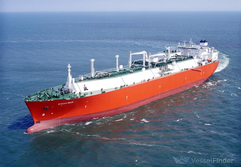 excalibur (LNG Tanker) - IMO 9230050, MMSI 205421000, Call Sign ONCE under the flag of Belgium