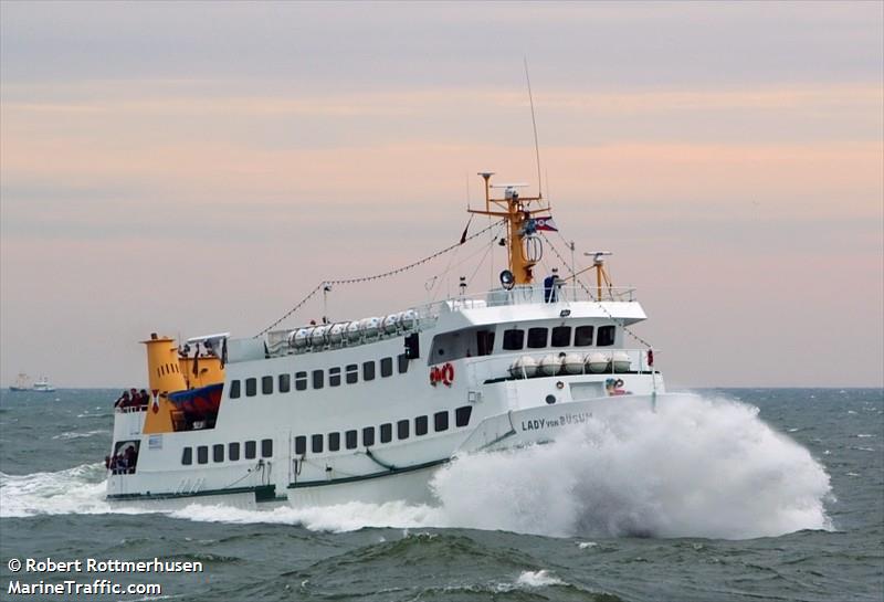 lady von buesum (Passenger Ship) - IMO 8009258, MMSI 211217290, Call Sign DLRH under the flag of Germany