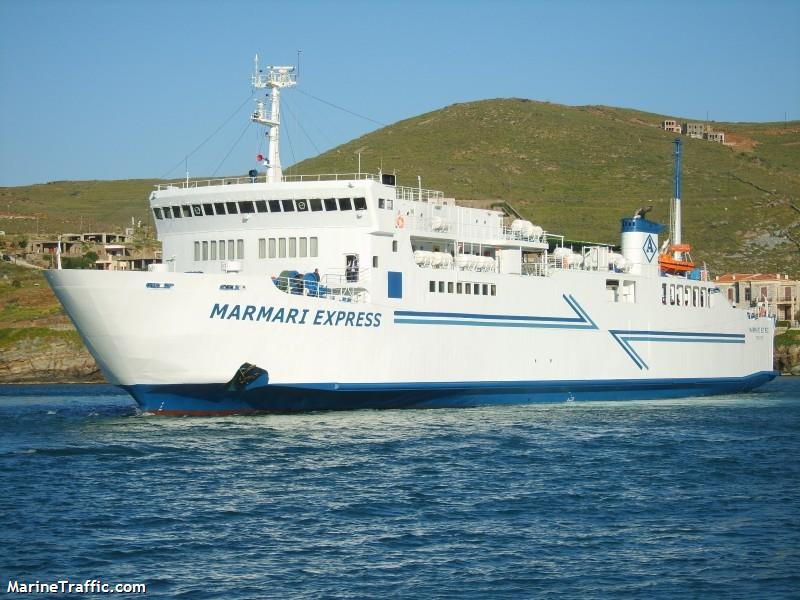 marmari express (Passenger/Ro-Ro Cargo Ship) - IMO 8502511, MMSI 239679000, Call Sign SVSP under the flag of Greece