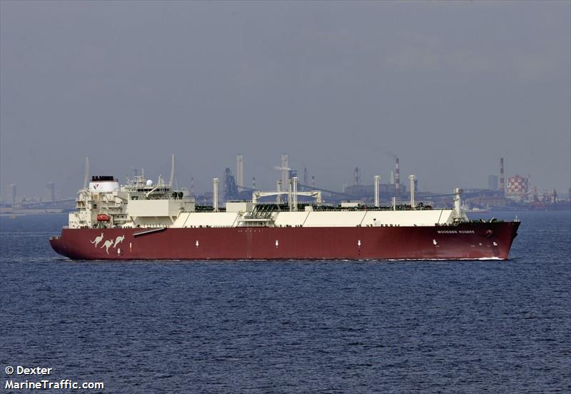 woodside rogers (LNG Tanker) - IMO 9627485, MMSI 241254000, Call Sign SVBS6 under the flag of Greece