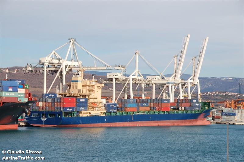 as cypria (Container Ship) - IMO 9315812, MMSI 255806093, Call Sign CQIX3 under the flag of Madeira