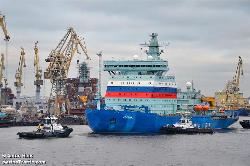 arktika (Icebreaker) - IMO 9694725, MMSI 273210920, Call Sign UCZC under the flag of Russia