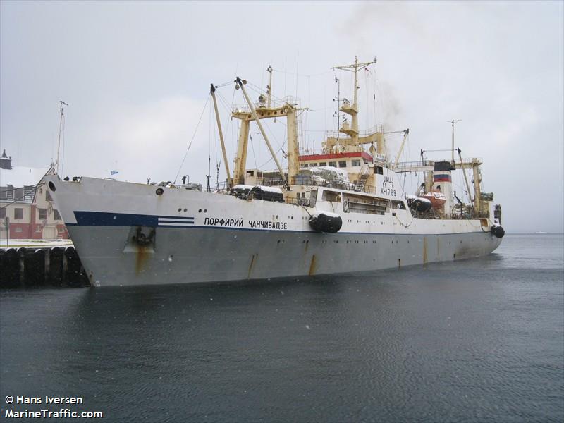 porfiry chanchibadze (Fish Factory Ship) - IMO 8228684, MMSI 273249600, Call Sign UAUJ under the flag of Russia