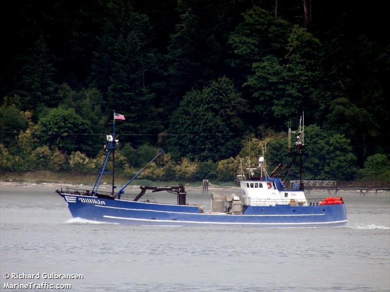 billikin (Fishing Vessel) - IMO 7397828, MMSI 303426100, Call Sign WUR9812 under the flag of Alaska