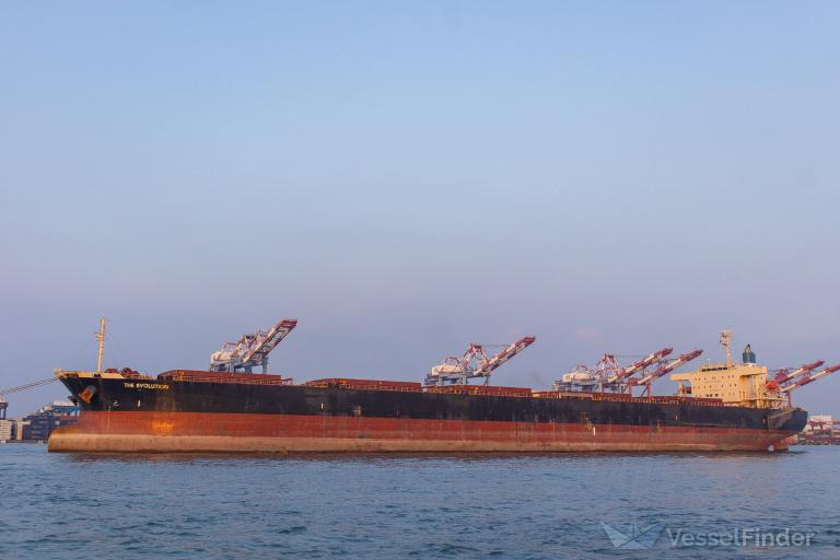 the evolution (Bulk Carrier) - IMO 9570400, MMSI 352759000, Call Sign 3FRU9 under the flag of Panama