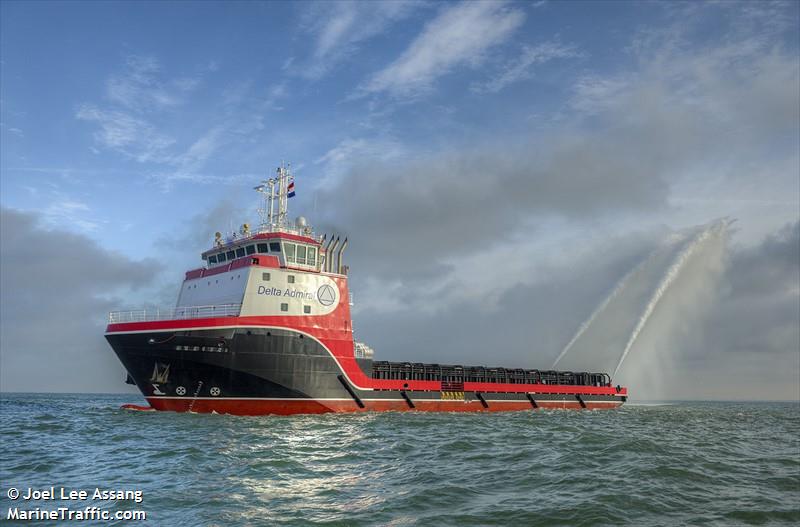 delta admiral (Offshore Tug/Supply Ship) - IMO 9715282, MMSI 377901039, Call Sign J8QI6 under the flag of St Vincent & Grenadines