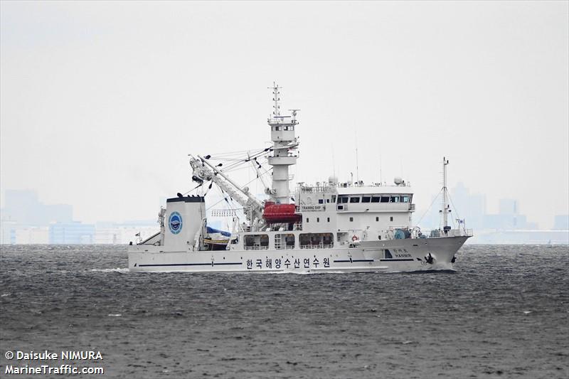 hanmir (Training Ship) - IMO 9845324, MMSI 441833000, Call Sign D7TQ under the flag of Korea